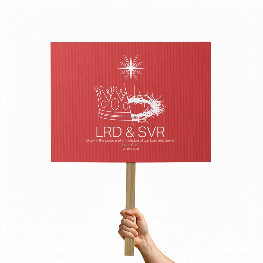Jesus Christian Protest Sign Crown Thorn Monochrome LRD SVR Symbolic Religious - Wonder Print Shop