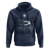 Jesus Christian Hoodie Crown Thorn Monochrome LRD SVR Symbolic Religious - Wonder Print Shop