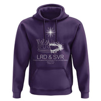 Jesus Christian Hoodie Crown Thorn Monochrome LRD SVR Symbolic Religious - Wonder Print Shop
