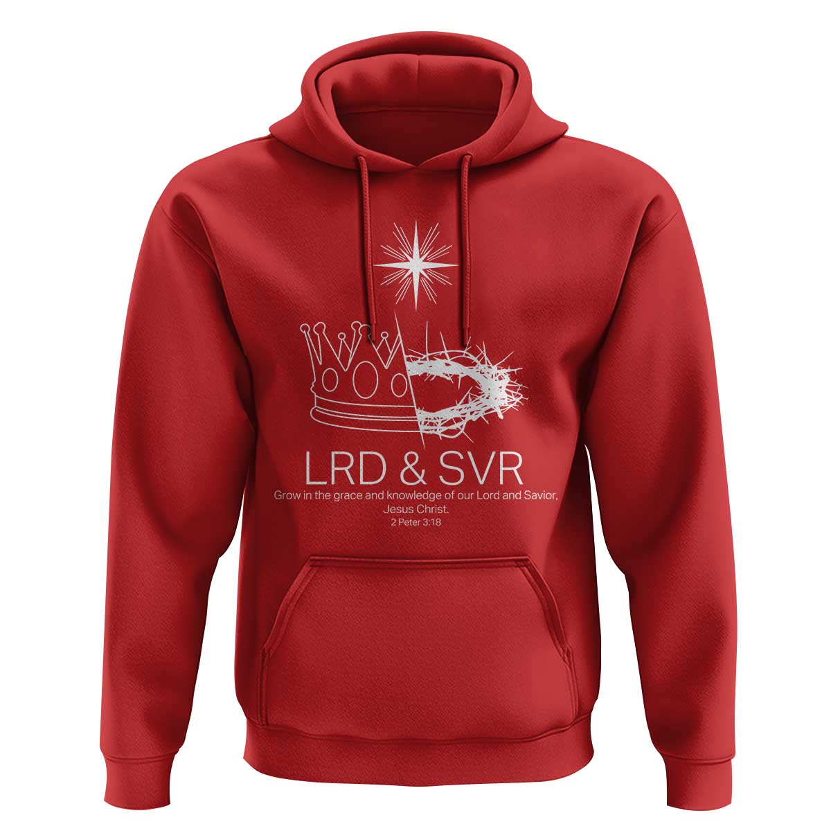 Jesus Christian Hoodie Crown Thorn Monochrome LRD SVR Symbolic Religious - Wonder Print Shop