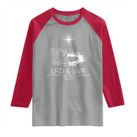 Jesus Christian Raglan Shirt Crown Thorn Monochrome LRD SVR Symbolic Religious - Wonder Print Shop