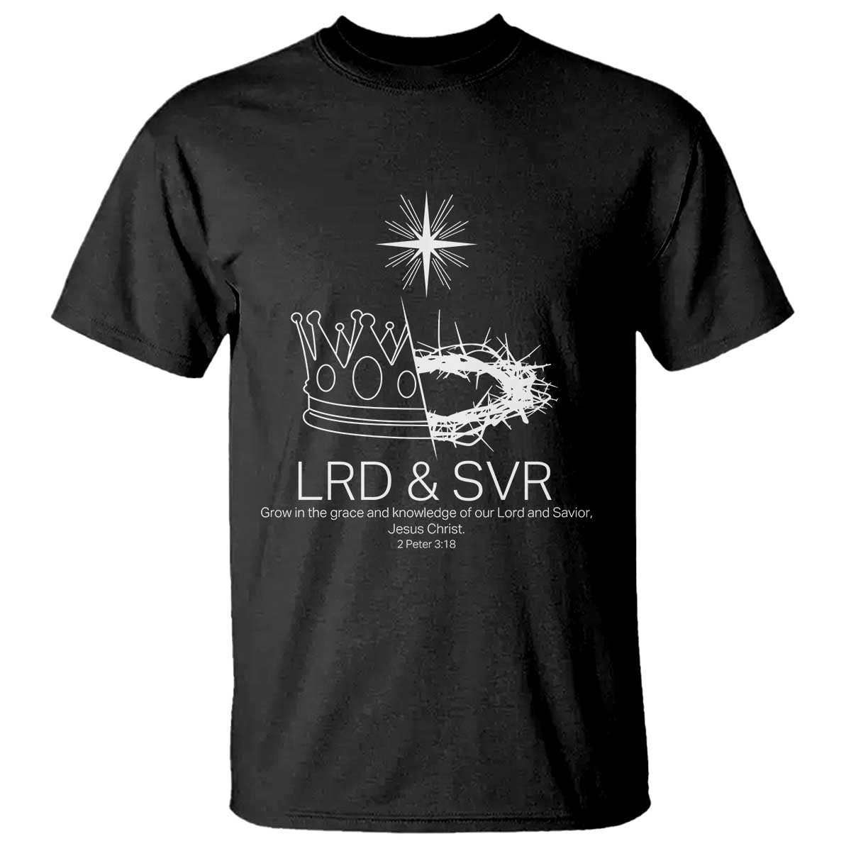 Jesus Christian T Shirt Crown Thorn Monochrome LRD SVR Symbolic Religious - Wonder Print Shop