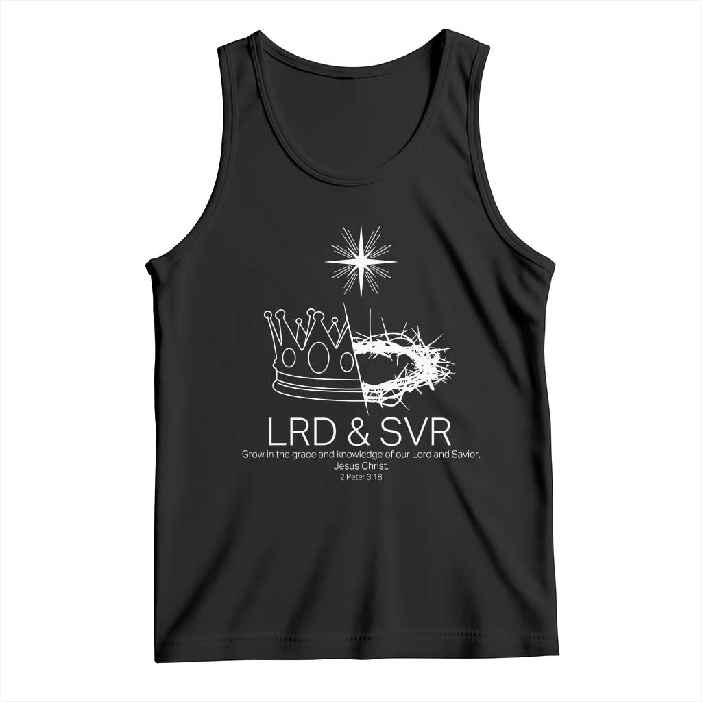 Jesus Christian Tank Top Crown Thorn Monochrome LRD SVR Symbolic Religious - Wonder Print Shop