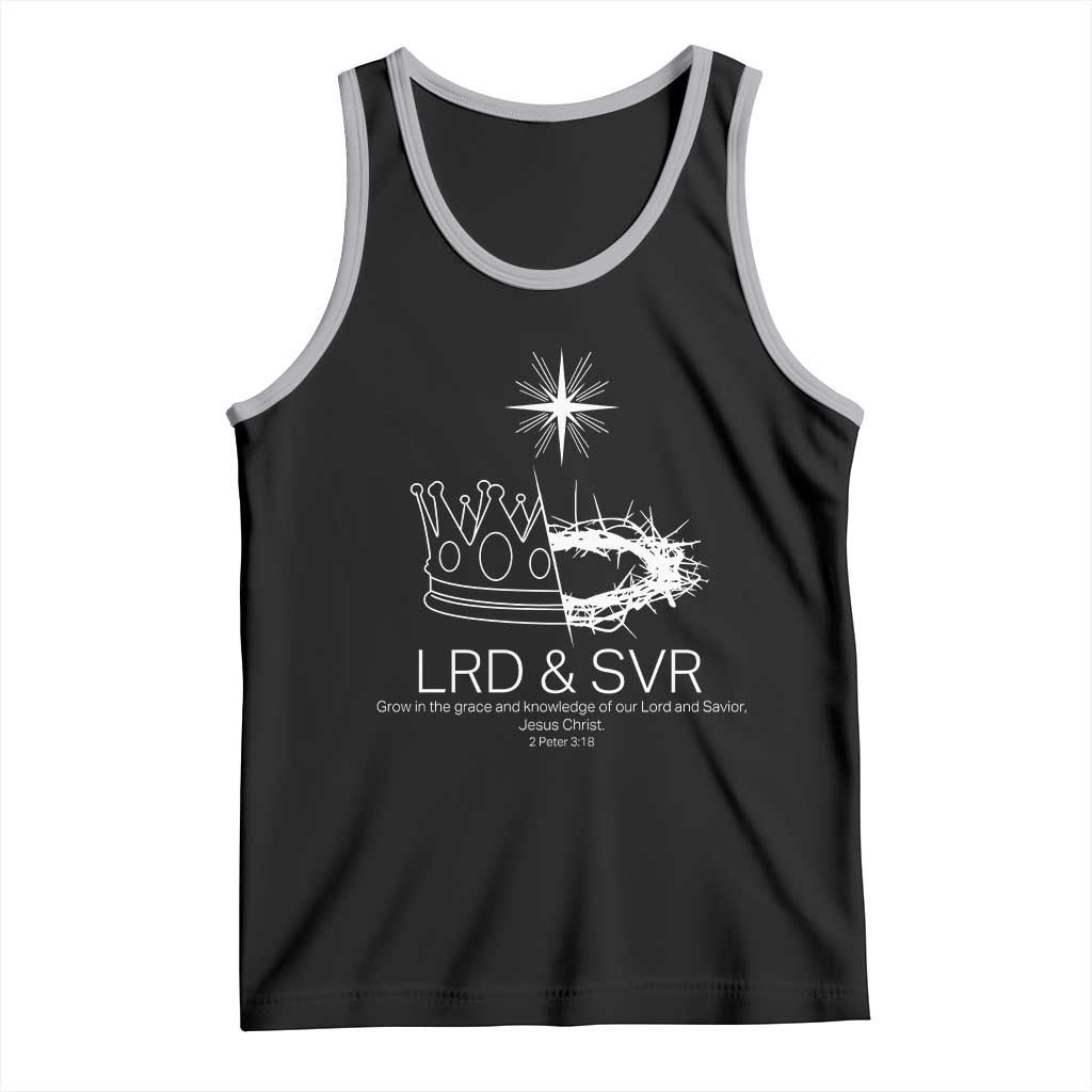 Jesus Christian Tank Top Crown Thorn Monochrome LRD SVR Symbolic Religious - Wonder Print Shop