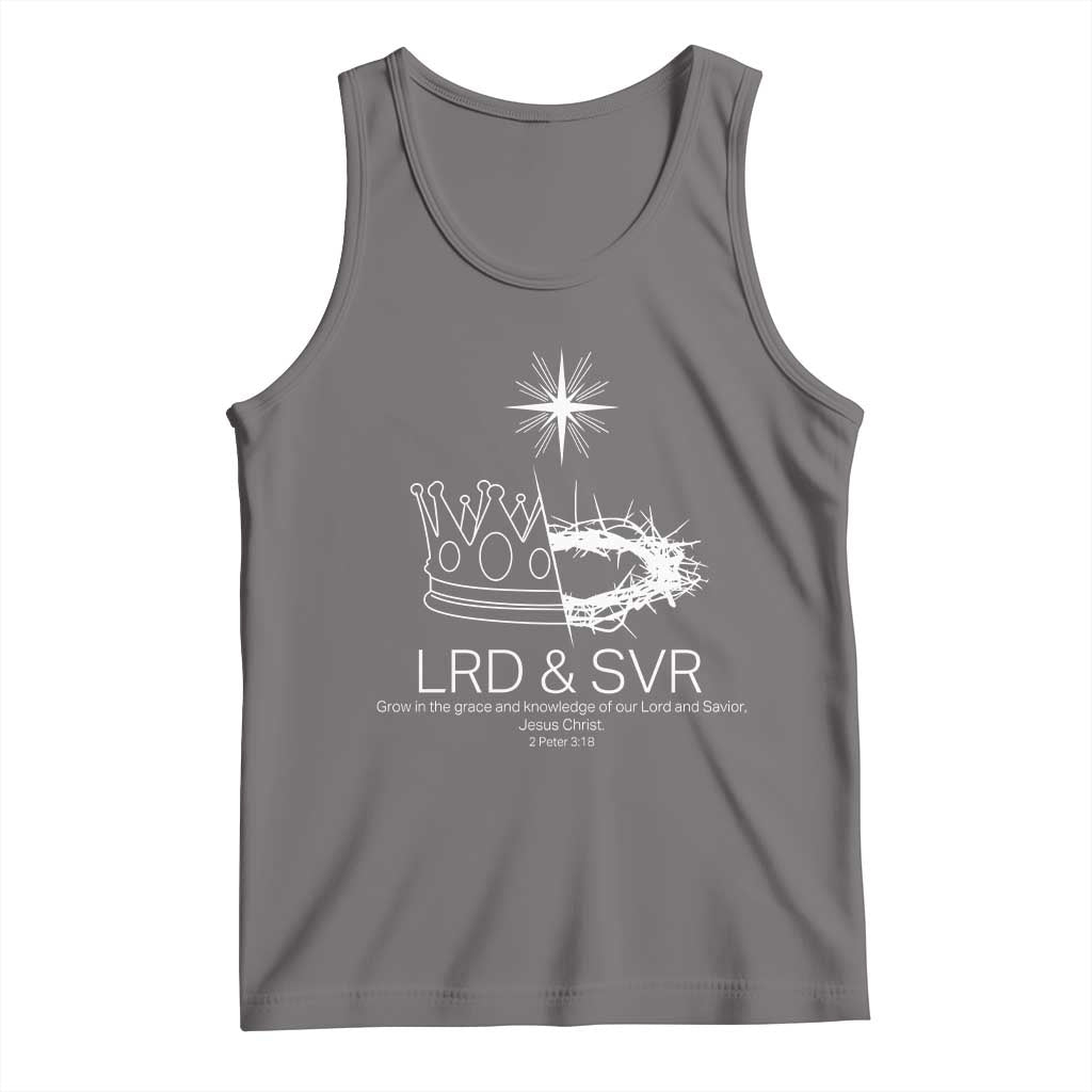 Jesus Christian Tank Top Crown Thorn Monochrome LRD SVR Symbolic Religious - Wonder Print Shop