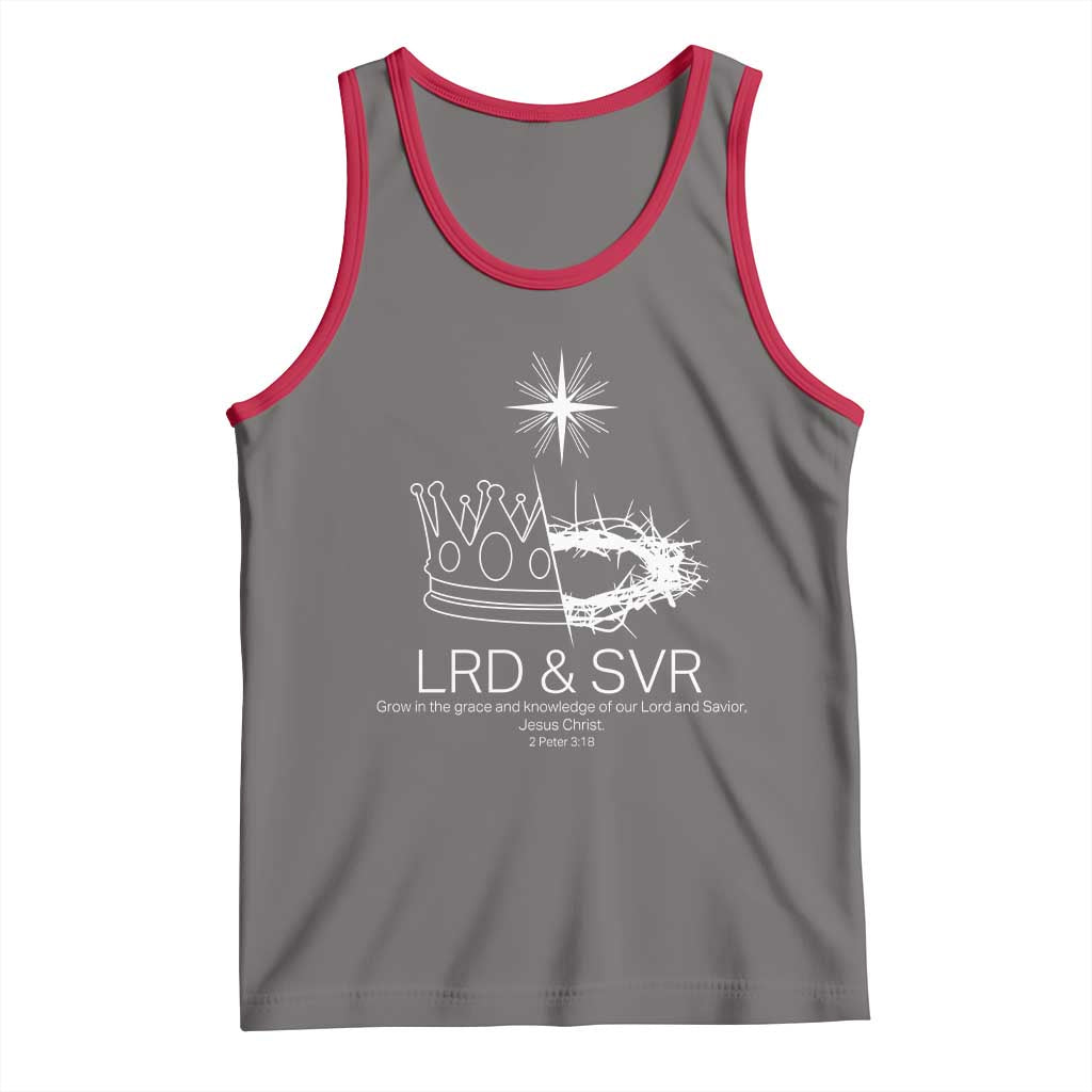 Jesus Christian Tank Top Crown Thorn Monochrome LRD SVR Symbolic Religious - Wonder Print Shop