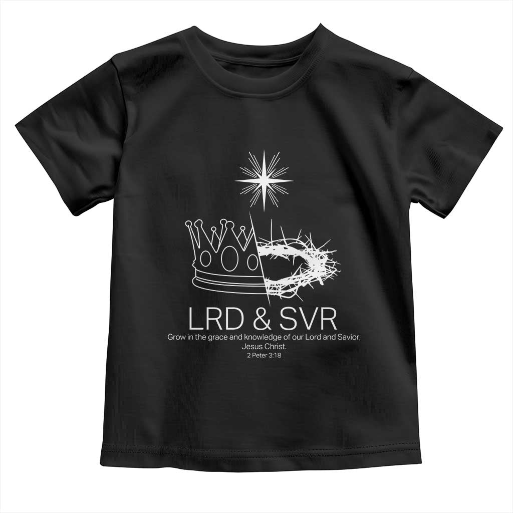 Jesus Christian Toddler T Shirt Crown Thorn Monochrome LRD SVR Symbolic Religious - Wonder Print Shop