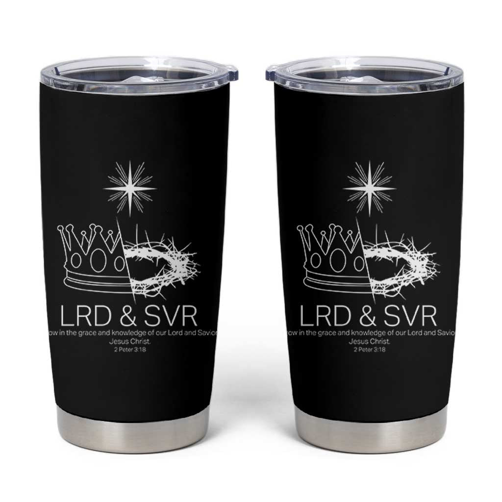 Jesus Christian Tumbler Cup Crown Thorn Monochrome LRD SVR Symbolic Religious - Wonder Print Shop