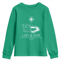 Jesus Christian Youth Sweatshirt Crown Thorn Monochrome LRD SVR Symbolic Religious - Wonder Print Shop