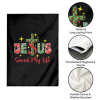 Jesus Christian Christmas Garden Flag Religious Cross Bible Verse - Wonder Print Shop