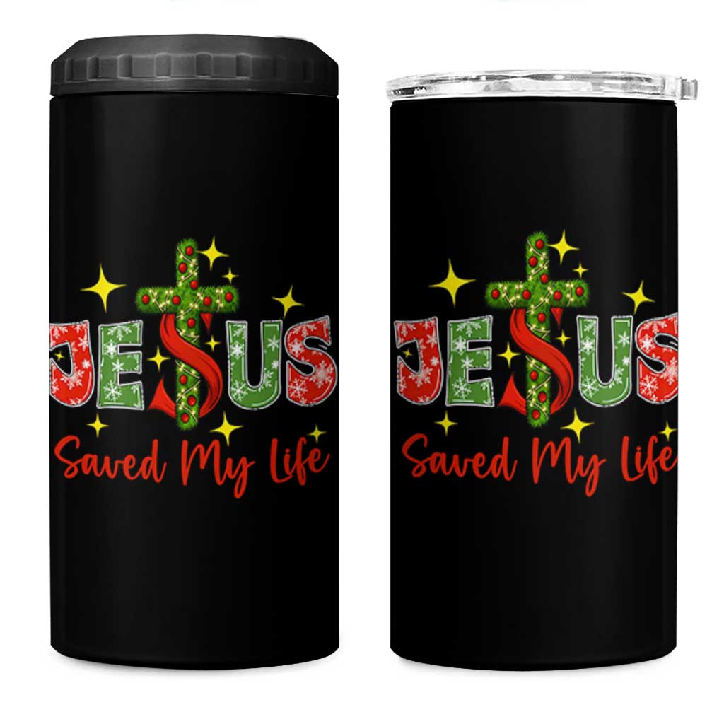 Jesus Christian Christmas 4 in 1 Can Cooler Tumbler Religious Cross Bible Verse - Wonder Print Shop