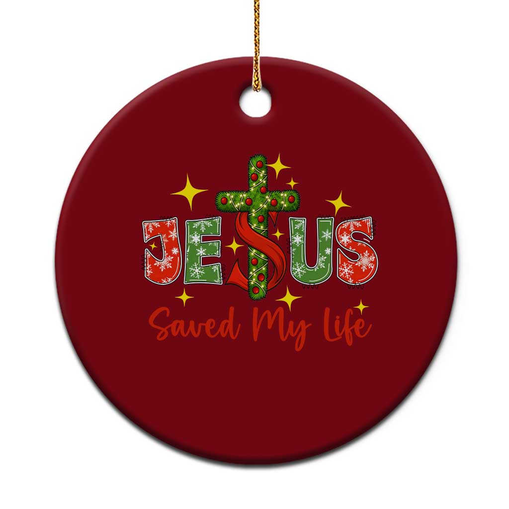 Jesus Christian Xmas Ceramic Ornament Religious Cross Bible Verse - Wonder Print Shop