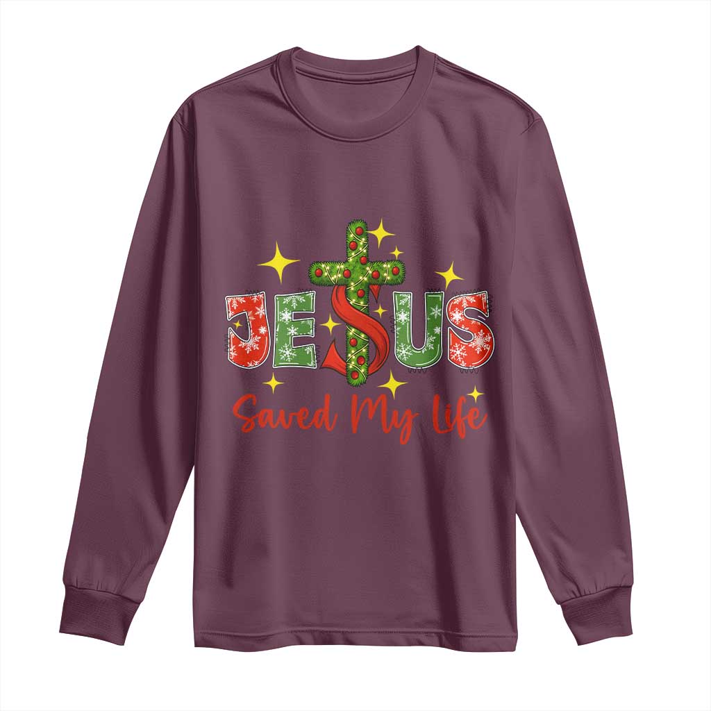 Jesus Christian Christmas Long Sleeve Shirt Religious Cross Bible Verse - Wonder Print Shop