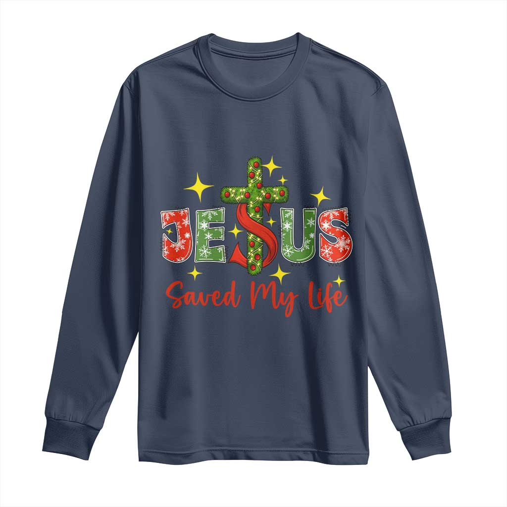 Jesus Christian Christmas Long Sleeve Shirt Religious Cross Bible Verse - Wonder Print Shop