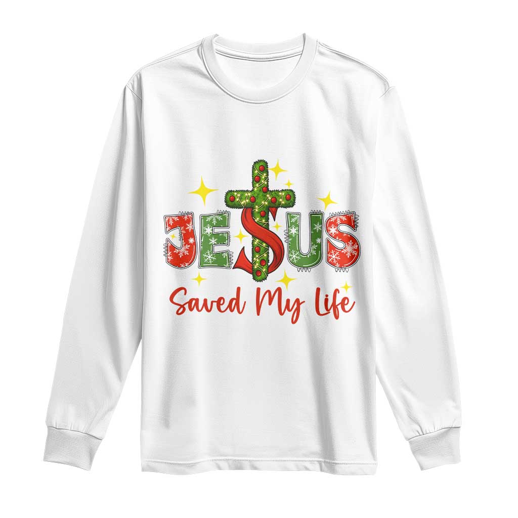 Jesus Christian Christmas Long Sleeve Shirt Religious Cross Bible Verse - Wonder Print Shop