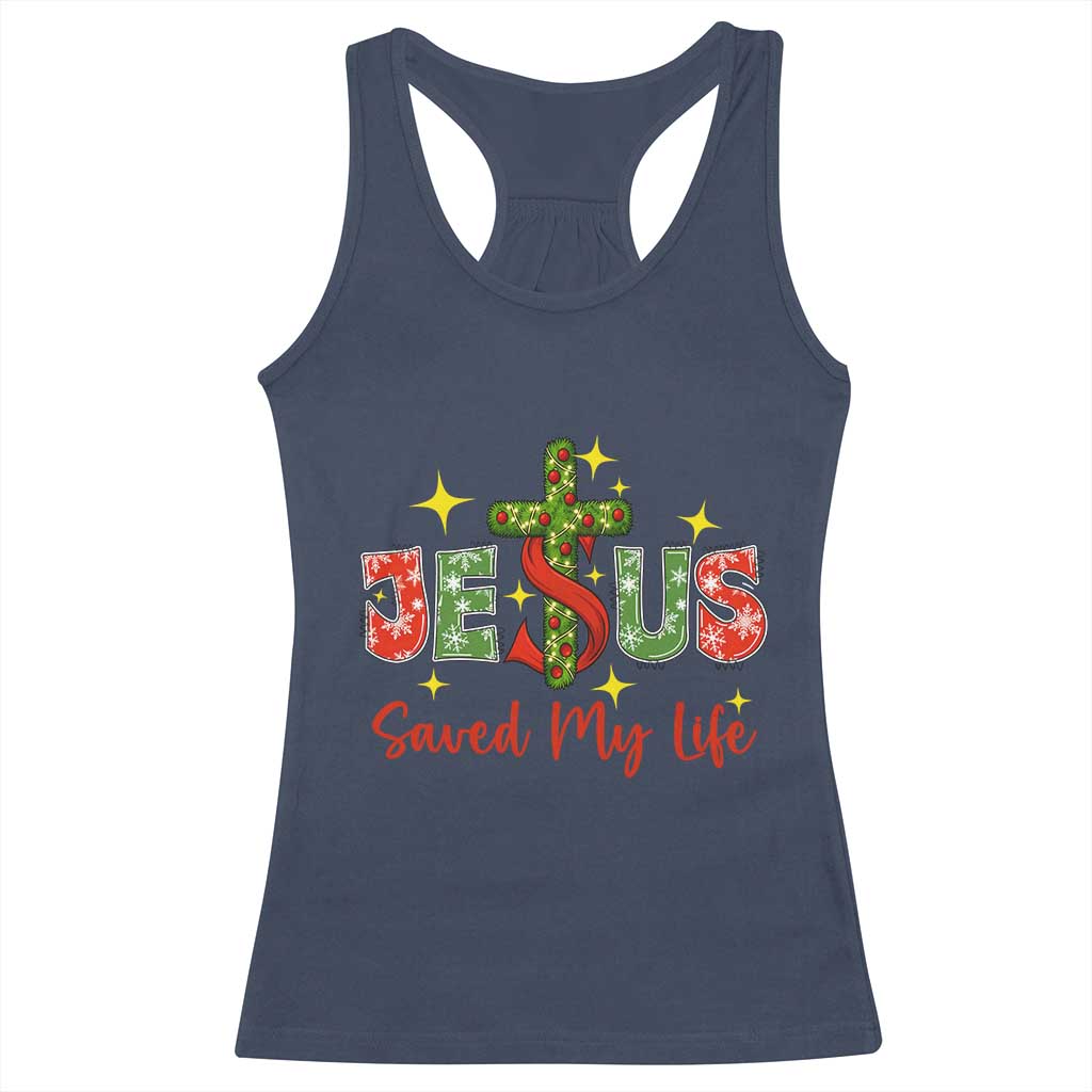 Jesus Christian Christmas Racerback Tank Top Religious Cross Bible Verse - Wonder Print Shop