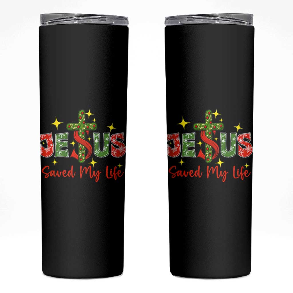 Jesus Christian Christmas Skinny Tumbler Religious Cross Bible Verse - Wonder Print Shop