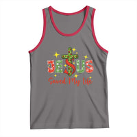 Jesus Christian Christmas Tank Top Religious Cross Bible Verse - Wonder Print Shop