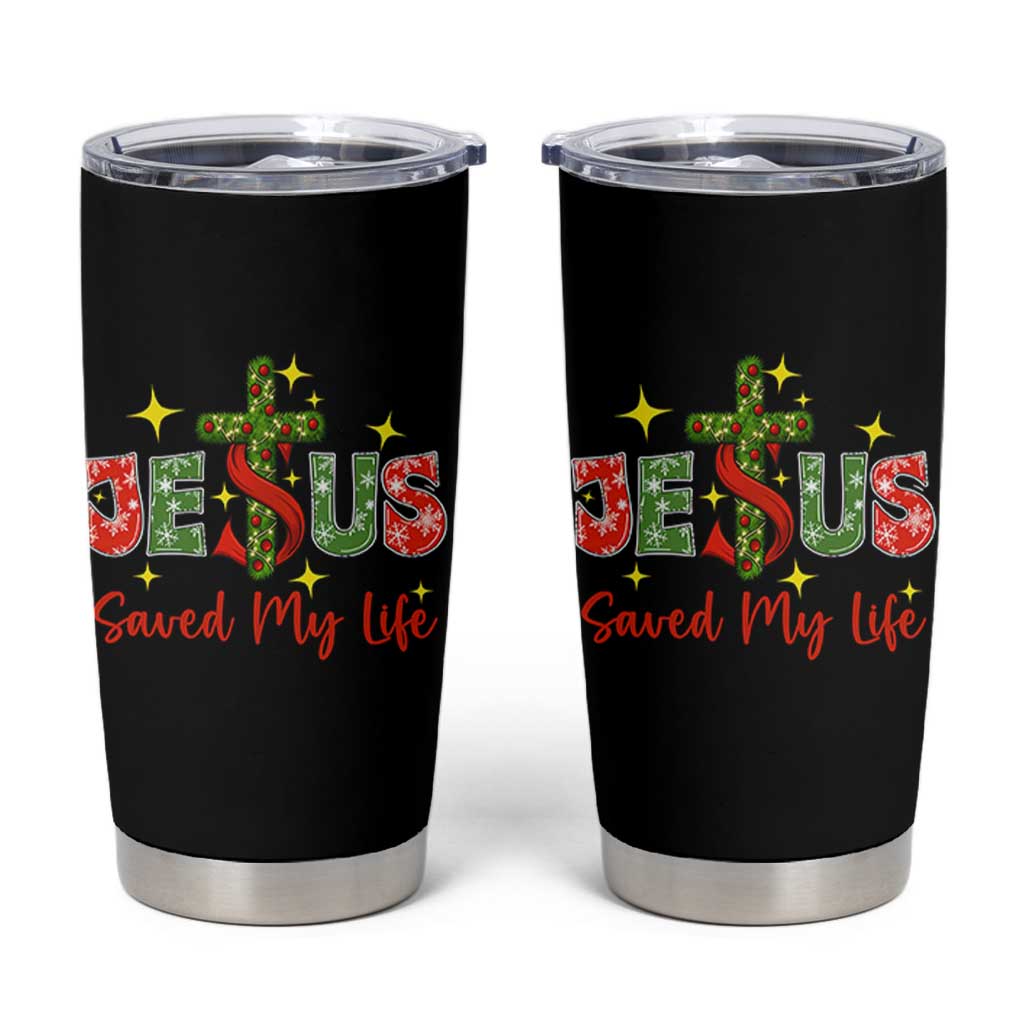 Jesus Christian Christmas Tumbler Cup Religious Cross Bible Verse - Wonder Print Shop