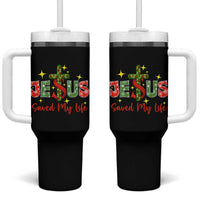 Jesus Christian Christmas Tumbler With Handle Religious Cross Bible Verse - Wonder Print Shop