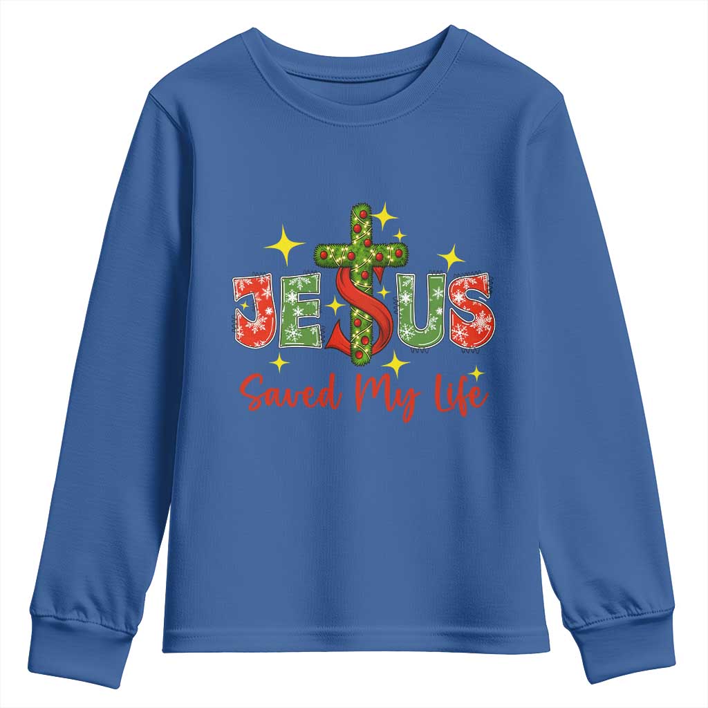 Jesus Christian Christmas Youth Sweatshirt Religious Cross Bible Verse - Wonder Print Shop