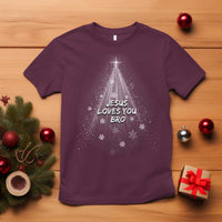 Christian Christmas T Shirt Jesus Loves You Bro - Wonder Print Shop