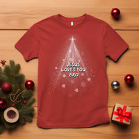 Christian Christmas T Shirt Jesus Loves You Bro - Wonder Print Shop
