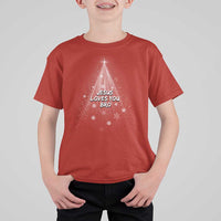 Christian Christmas T Shirt For Kid Jesus Loves You Bro - Wonder Print Shop