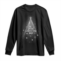 Christian Christmas Long Sleeve Shirt Jesus Loves You Bro - Wonder Print Shop