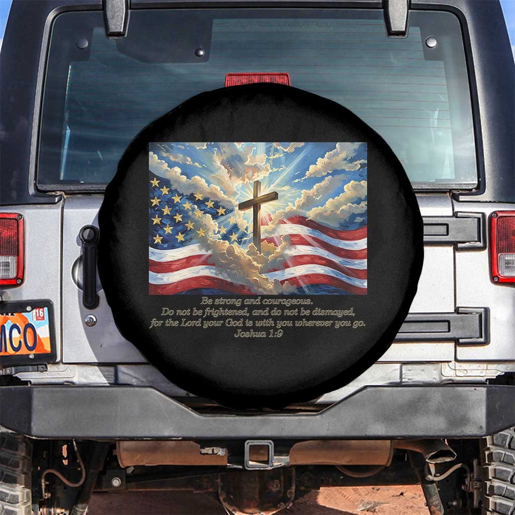 Jesus Christian Spare Tire Cover American Flag Religious Cross Bible Verse Faith Inspirational - Wonder Print Shop