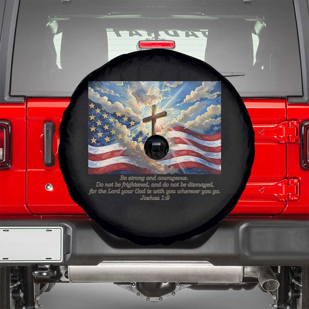 Jesus Christian Spare Tire Cover American Flag Religious Cross Bible Verse Faith Inspirational - Wonder Print Shop