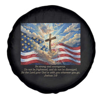 Jesus Christian Spare Tire Cover American Flag Religious Cross Bible Verse Faith Inspirational - Wonder Print Shop