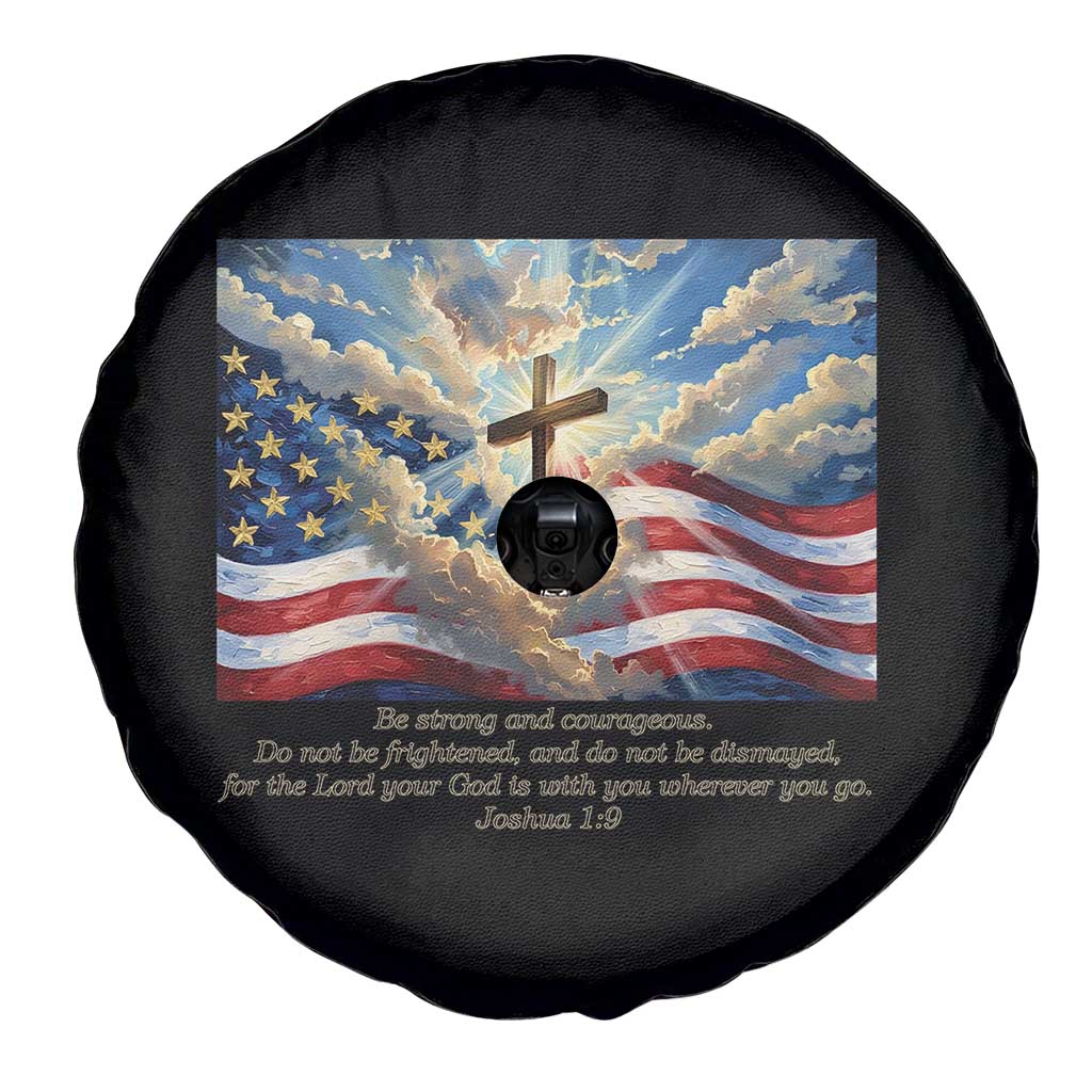 Jesus Christian Spare Tire Cover American Flag Religious Cross Bible Verse Faith Inspirational - Wonder Print Shop