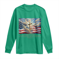 Jesus Christian Long Sleeve Shirt American Flag Religious Cross Bible Verse Faith Inspirational - Wonder Print Shop