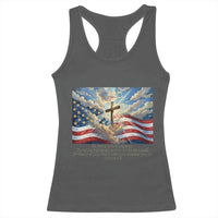 Jesus Christian Racerback Tank Top American Flag Religious Cross Bible Verse Faith Inspirational - Wonder Print Shop