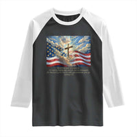 Jesus Christian Raglan Shirt American Flag Religious Cross Bible Verse Faith Inspirational - Wonder Print Shop