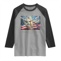 Jesus Christian Raglan Shirt American Flag Religious Cross Bible Verse Faith Inspirational - Wonder Print Shop