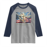 Jesus Christian Raglan Shirt American Flag Religious Cross Bible Verse Faith Inspirational - Wonder Print Shop