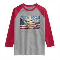 Jesus Christian Raglan Shirt American Flag Religious Cross Bible Verse Faith Inspirational - Wonder Print Shop