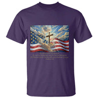 Jesus Christian T Shirt American Flag Religious Cross Bible Verse Faith Inspirational - Wonder Print Shop