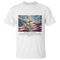 Jesus Christian T Shirt American Flag Religious Cross Bible Verse Faith Inspirational - Wonder Print Shop