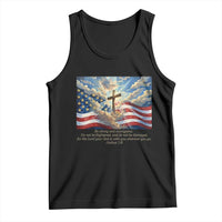 Jesus Christian Tank Top American Flag Religious Cross Bible Verse Faith Inspirational - Wonder Print Shop
