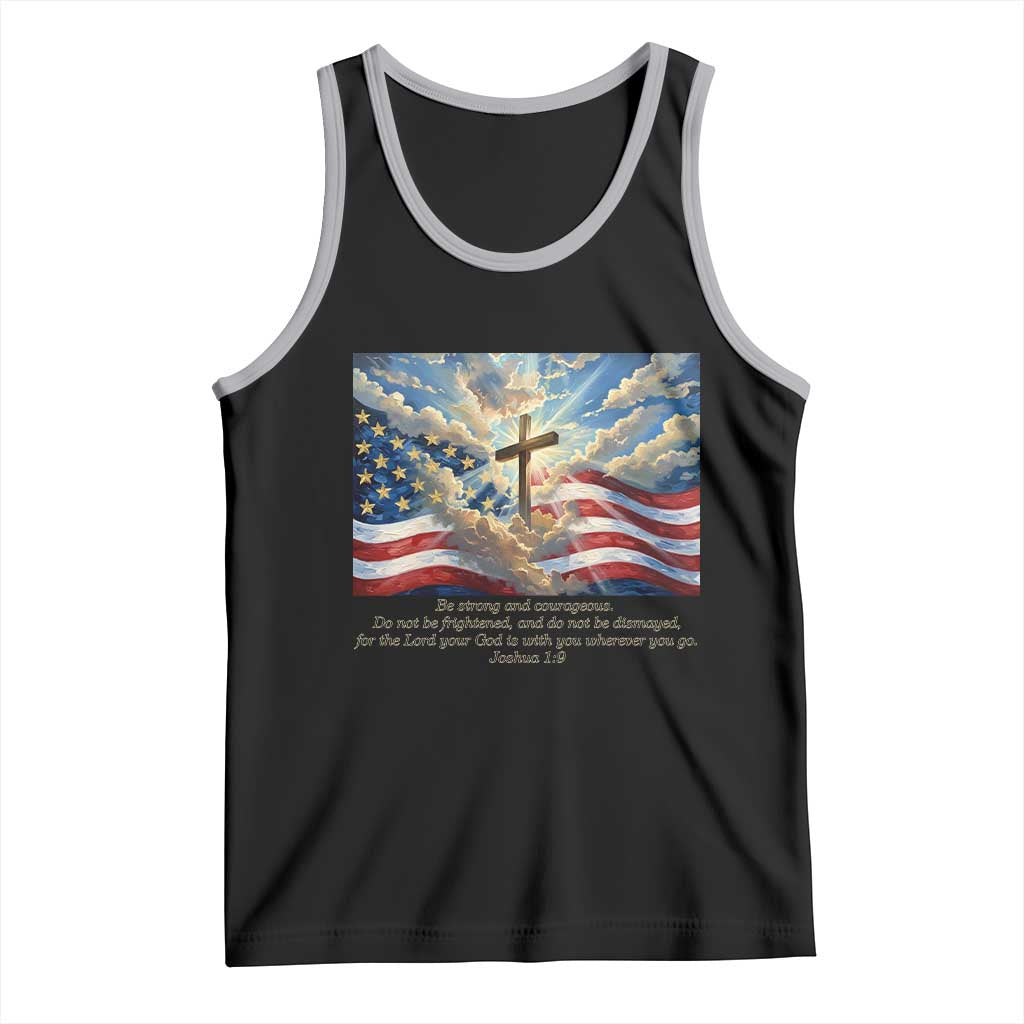Jesus Christian Tank Top American Flag Religious Cross Bible Verse Faith Inspirational - Wonder Print Shop