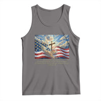 Jesus Christian Tank Top American Flag Religious Cross Bible Verse Faith Inspirational - Wonder Print Shop