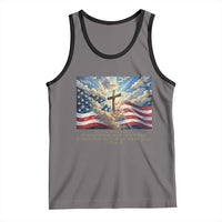 Jesus Christian Tank Top American Flag Religious Cross Bible Verse Faith Inspirational - Wonder Print Shop