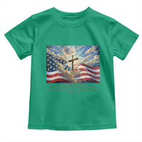 Jesus Christian Toddler T Shirt American Flag Religious Cross Bible Verse Faith Inspirational - Wonder Print Shop