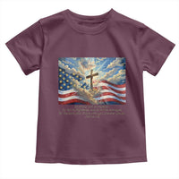 Jesus Christian Toddler T Shirt American Flag Religious Cross Bible Verse Faith Inspirational - Wonder Print Shop