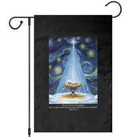 Christian Christmas Garden Flag Nativity Scene Jeus Baby Starry Night Xmas - Wonder Print Shop