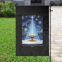 Christian Christmas Garden Flag Nativity Scene Jeus Baby Starry Night Xmas - Wonder Print Shop