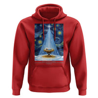 Christian Christmas Hoodie Nativity Scene Jeus Baby Starry Night Xmas - Wonder Print Shop